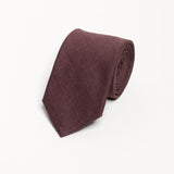 The 100% Linen Tie - Bordeaux