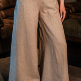 The Palazzo Linen Pants - Beige