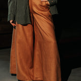 The Palazzo Linen Pants - Cappuccino