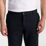 The Moldoveanu Linen Trousers - Navy Blue