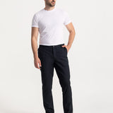 The Moldoveanu Linen Cotton Trousers - Navy Blue
