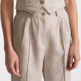 The Figa Linen Trousers - Beige
