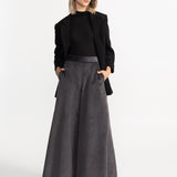 The Palazzo Corduroy Trousers - Light Grey