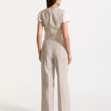 The Figa Linen Trousers - Beige