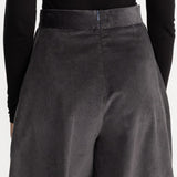 The Palazzo Corduroy Trousers - Light Grey