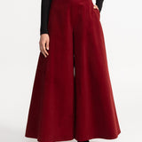 The Palazzo Corduroy Trousers - Red