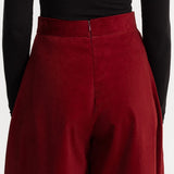 The Palazzo Corduroy Trousers - Red