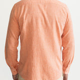The Godeanu Linen Shirt - Orange