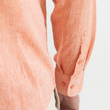 The Godeanu Linen Shirt - Orange