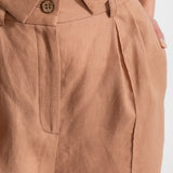 The Figa Linen Trousers - Cappuccino