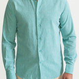 The Godeanu Linen Shirt - Aqua
