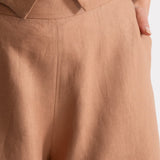 The Palazzo Linen Pants - Cappuccino