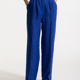 The Figa Linen Trousers - Royal Blue