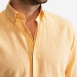 The Godeanu Linen Shirt - Yellow