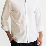 The Godeanu Linen Shirt - White
