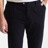 The Chesler Cotton Trousers - Dark Blue