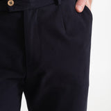 The Chesler Cotton Trousers - Dark Blue
