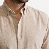 The Godeanu Linen Shirt - Beige