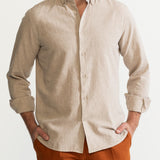 The Godeanu Linen Shirt - Beige