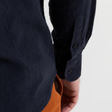 The Godeanu Linen Shirt - Navy Blue