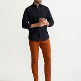 The Godeanu Linen Shirt - Navy Blue