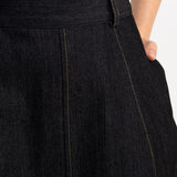 The Dorna Denim Skirt - Black