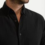 The Godeanu Linen Shirt - Black