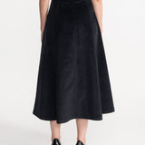 The Dorna Corduroy Skirt - Navy Blue