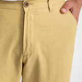 The Carpatica Linen Trousers - Mustard