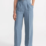 The Figa Linen Trousers - Slate Blue