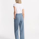 The Figa Linen Trousers - Slate Blue