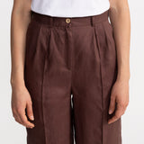 The Figa Linen Trousers - Brown