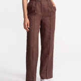 The Figa Linen Trousers - Brown