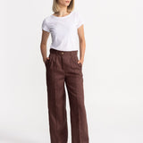 The Figa Linen Trousers - Brown