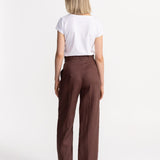 The Figa Linen Trousers - Brown