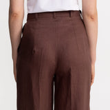 The Figa Linen Trousers - Brown