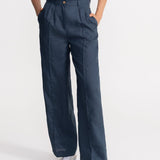 The Figa Linen Trousers - Nocturne