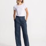 The Figa Linen Trousers - Nocturne