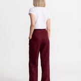 The Figa Linen Trousers - Bordeaux