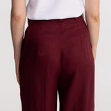 The Figa Linen Trousers - Bordeaux
