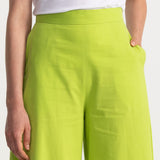 The Palazzo Cotton Pants - Pistachio