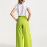 The Palazzo Cotton Pants - Pistachio