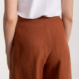The Palazzo Linen Pants - Terracotta