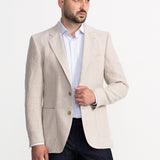 The Peles Egyptian Cotton Shirt - White with Sky Blue Stripes