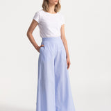 The Palazzo Cotton Pants - Baby Blue