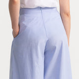 The Palazzo Cotton Pants - Baby Blue