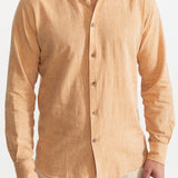 The Godeanu Linen Shirt - Peach