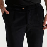 The Dacian Corduroy Trousers - Navy Blue