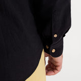 The Godeanu Linen Shirt - Black