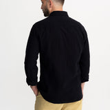 The Godeanu Linen Shirt - Black